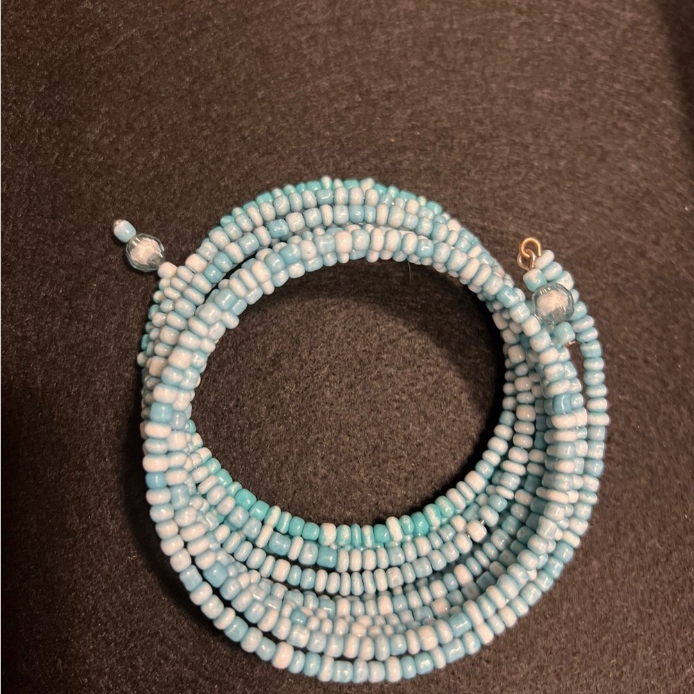 Blue Beaded Bracelet